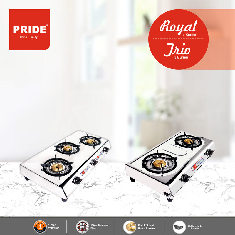 PRIDE ROYAL DOUBLE GAS BURNER