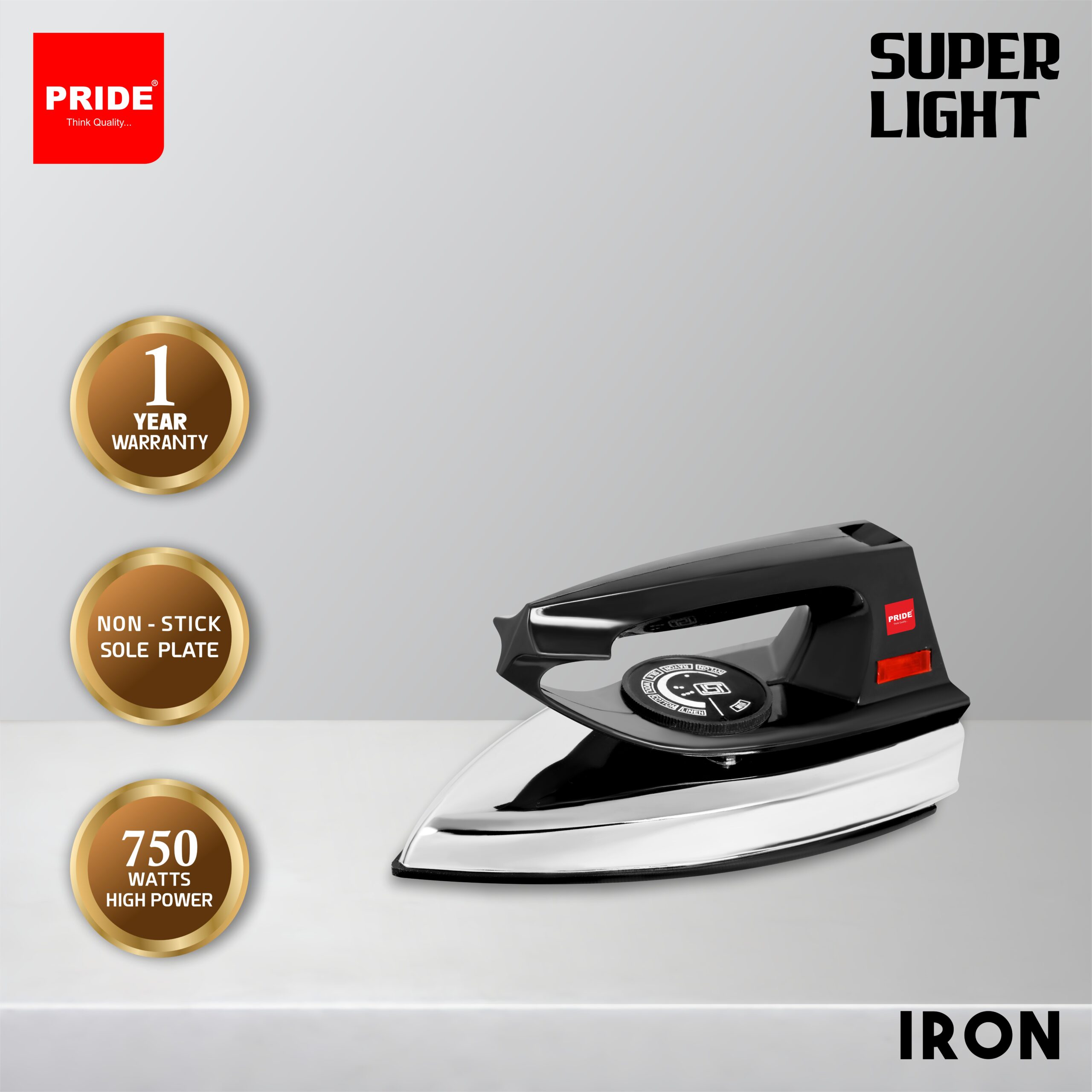 PRIDE SUPER LIGHT ELECTRIC IRON 750 W