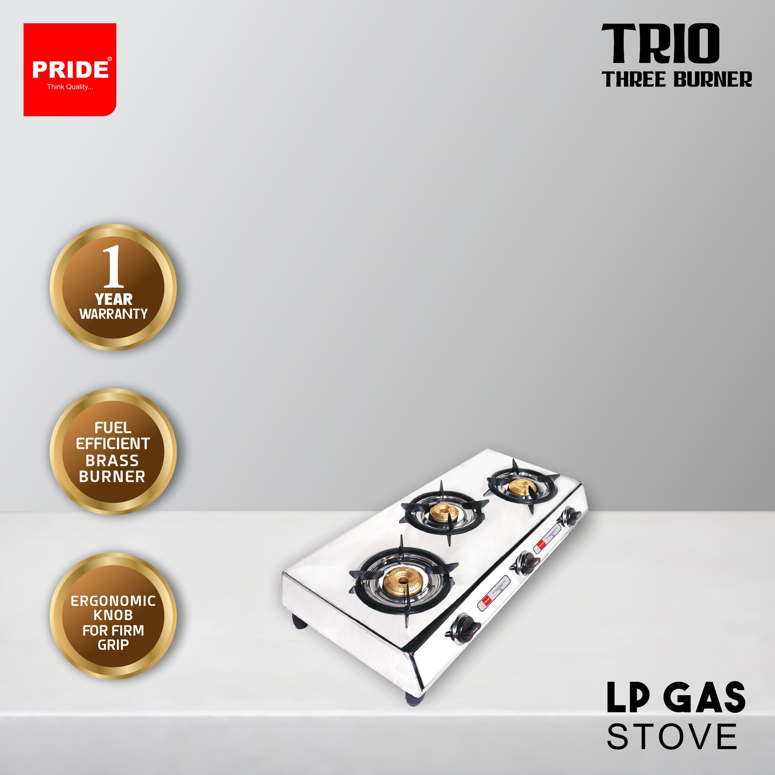 PRIDE TRIO THREE GAS BURNER