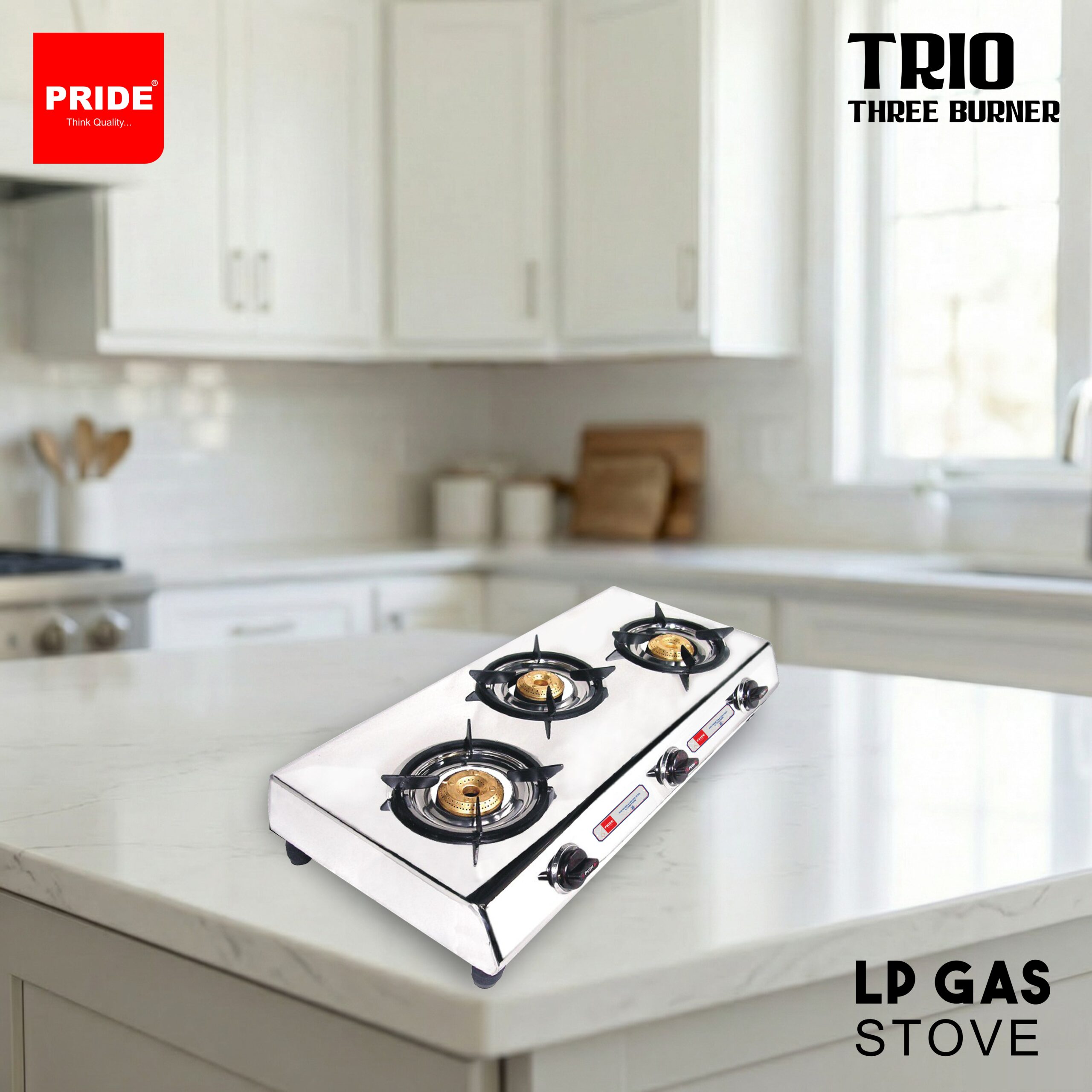 PRIDE TRIO THREE GAS BURNER
