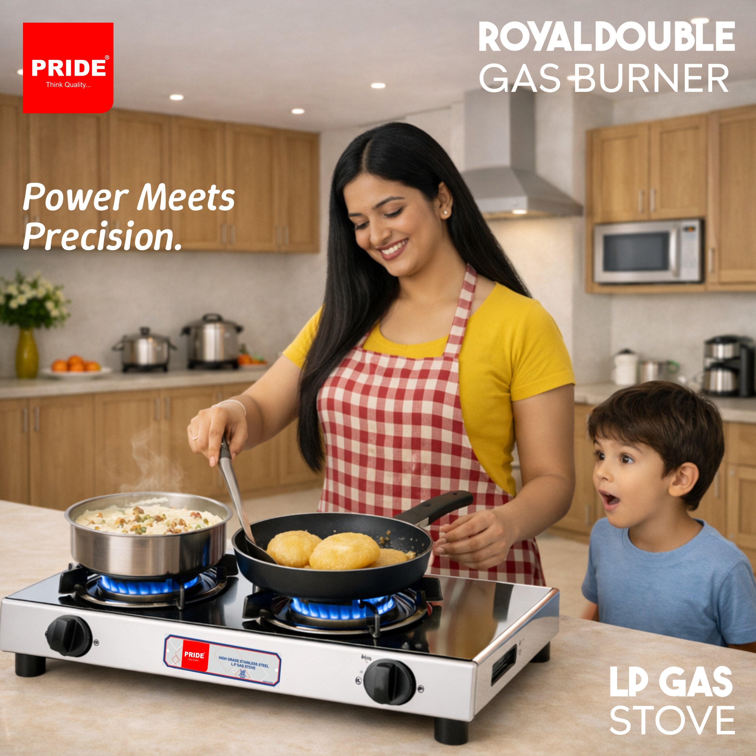 PRIDE ROYAL DOUBLE GAS BURNER
